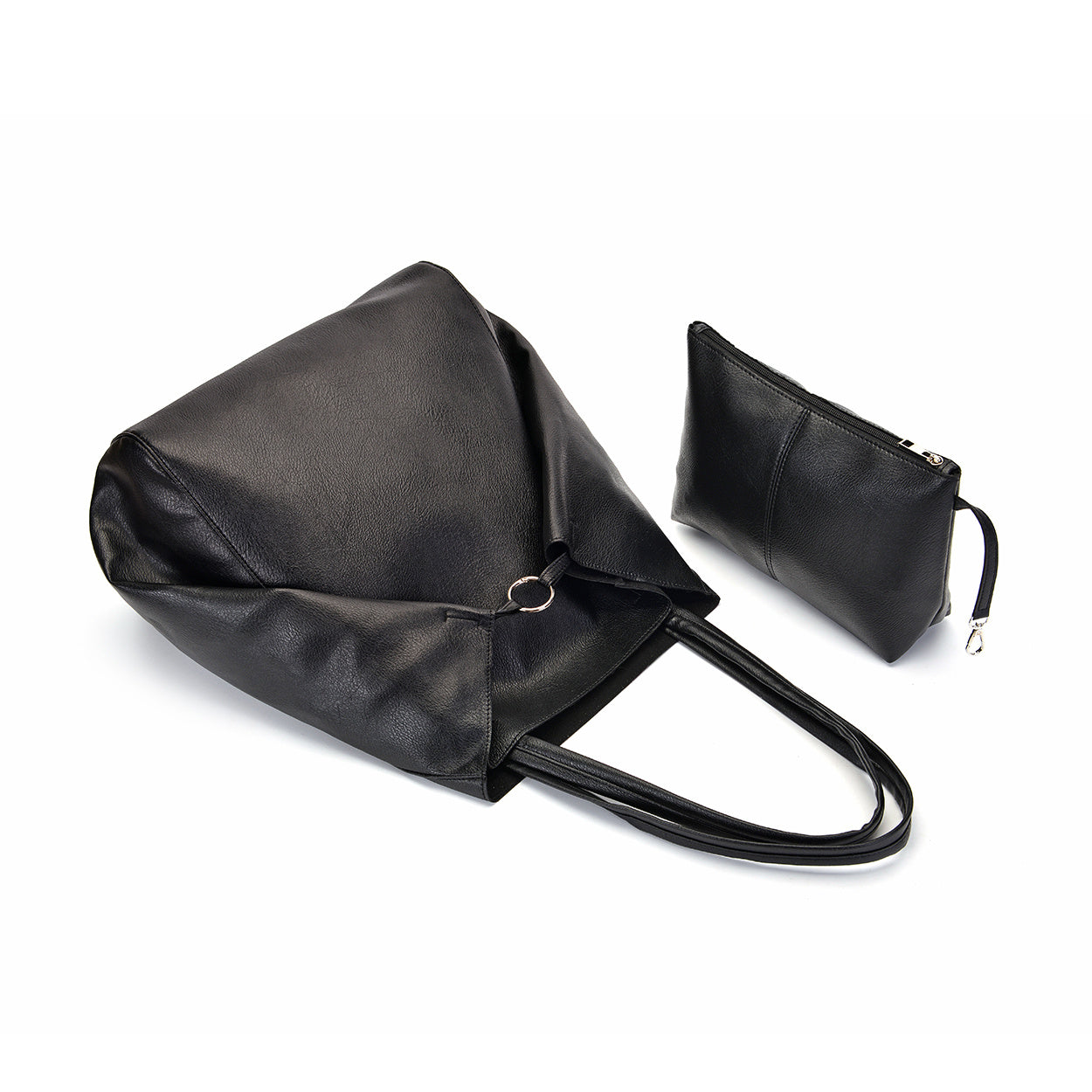 Retro Solid Color, Vintage, Large Capacity Handbag with Inner Bag