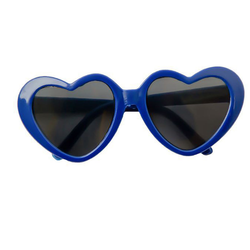 Pet Fashion Glasses for Dogs & Cats - Heart-Shaped Glasses with Yellow Lenses, Soft Fabric & Adjustable Strap, Cute Animal Costume Accessories for All Breeds, Dog Fashion Glasses, Playful Pet Accessory, Comfor