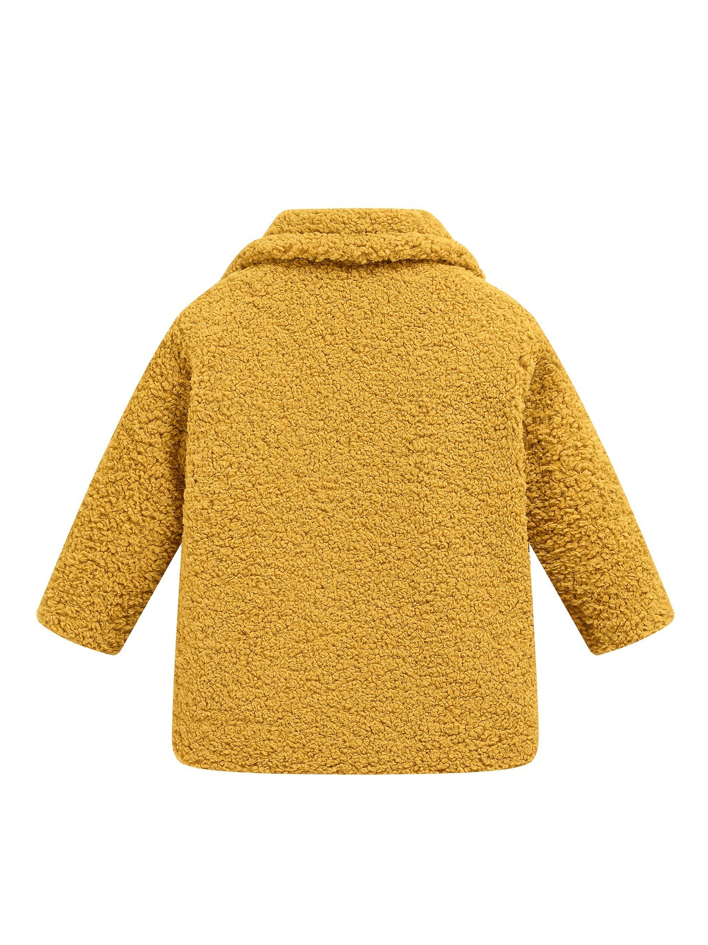 [Lamb Fur Jacket] Girls' Lamb Fur Jacket | JOMAKE Korean-Style Lapel Collar, Two-Tone, Warm Windbreaker with Pockets, Lining, Button Closure, Long Sleeves for Winter