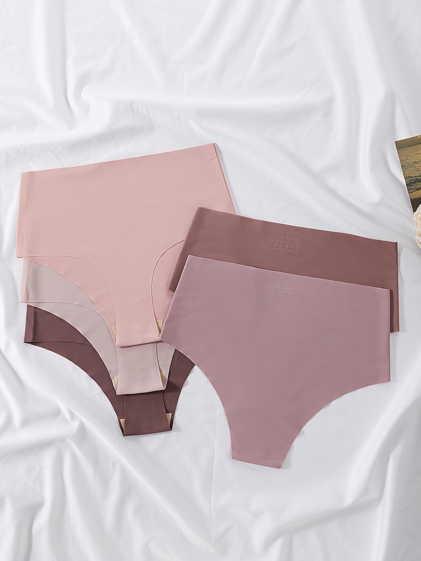 5-Pack Women's Solid Color Comfortable Breathable High-Waisted Briefs
