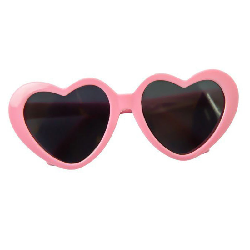 Pet Fashion Glasses for Dogs & Cats - Heart-Shaped Glasses with Yellow Lenses, Soft Fabric & Adjustable Strap, Cute Animal Costume Accessories for All Breeds, Dog Fashion Glasses, Playful Pet Accessory, Comfor
