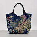 [Fashion Satchel] Retro Style Wo 'S Embroidered Satchel Bag | Fashion Double Handle Purse with Removable Strap