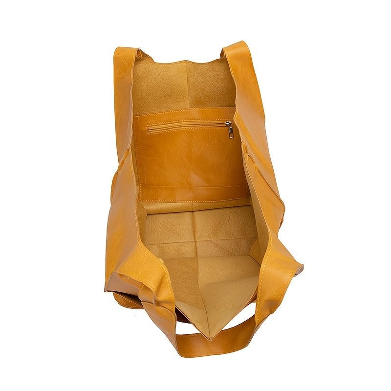 MAJUE Large Vintage Beach Tote Bag with ic Closure - Heavy-Duty Capacity for Pool, Travel, Shopping & - Fixed Shoulder Strap Handbag, Elegant Solid (Available in) -  Easy-Care Handbags