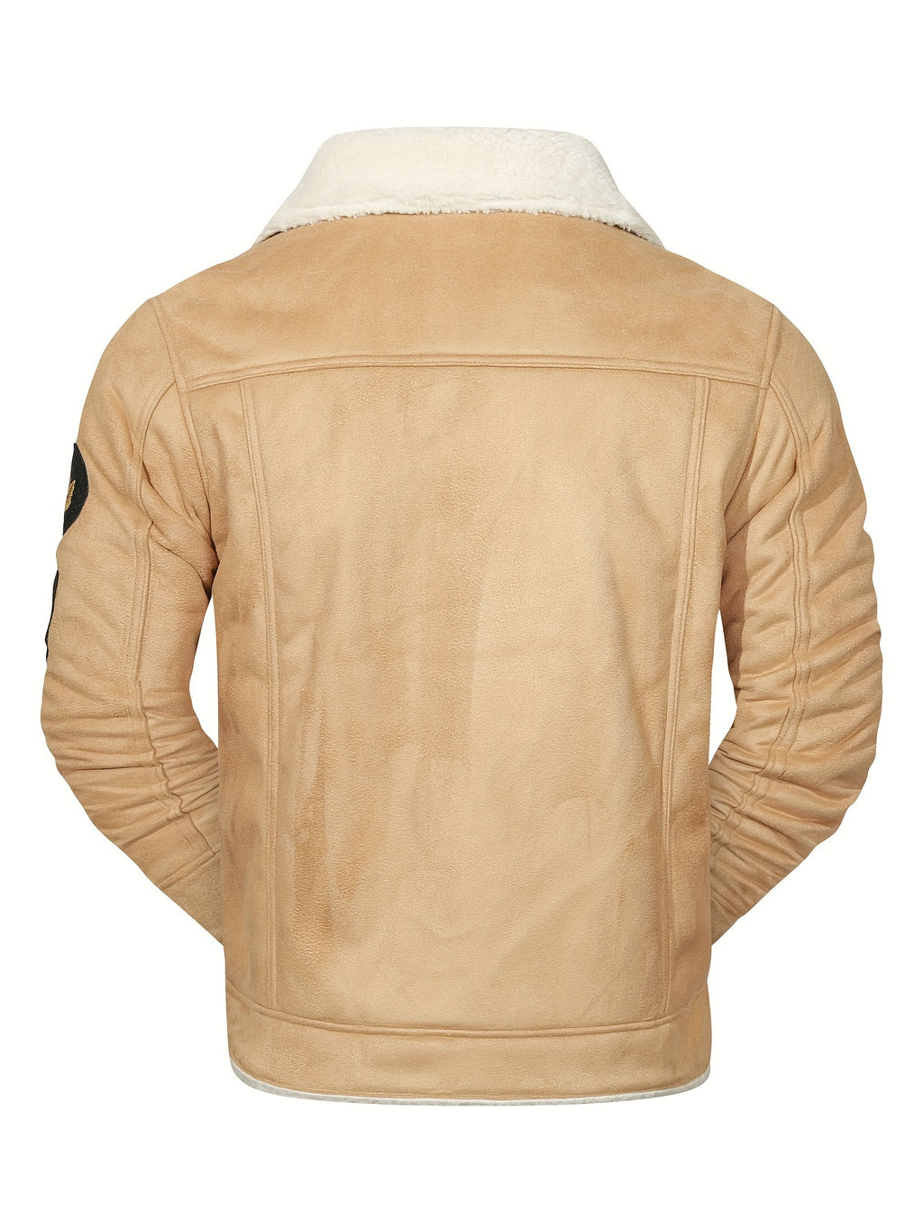 H01 Faux Fur Coat Composite Plush Thickened Warm Men's Jacket