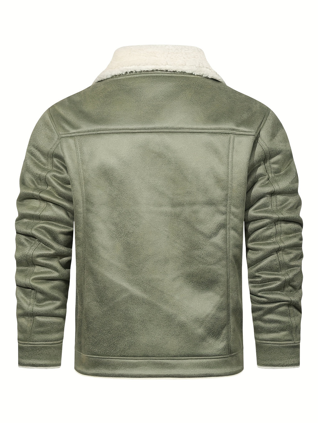 H01 Faux Fur Coat Composite Plush Thickened Warm Men's Jacket
