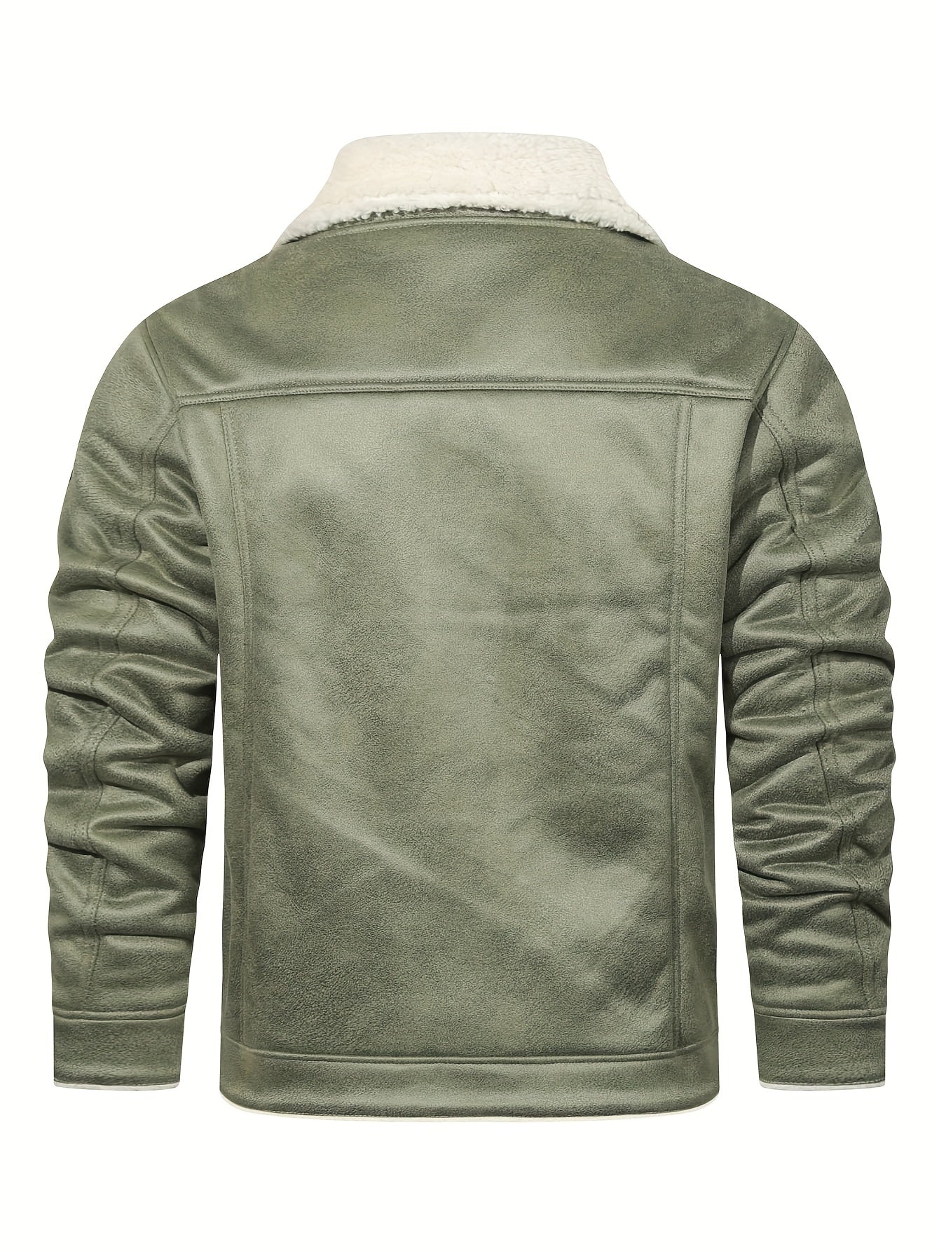 H01 Faux Fur Coat Composite Plush Thickened Warm Men's Jacket