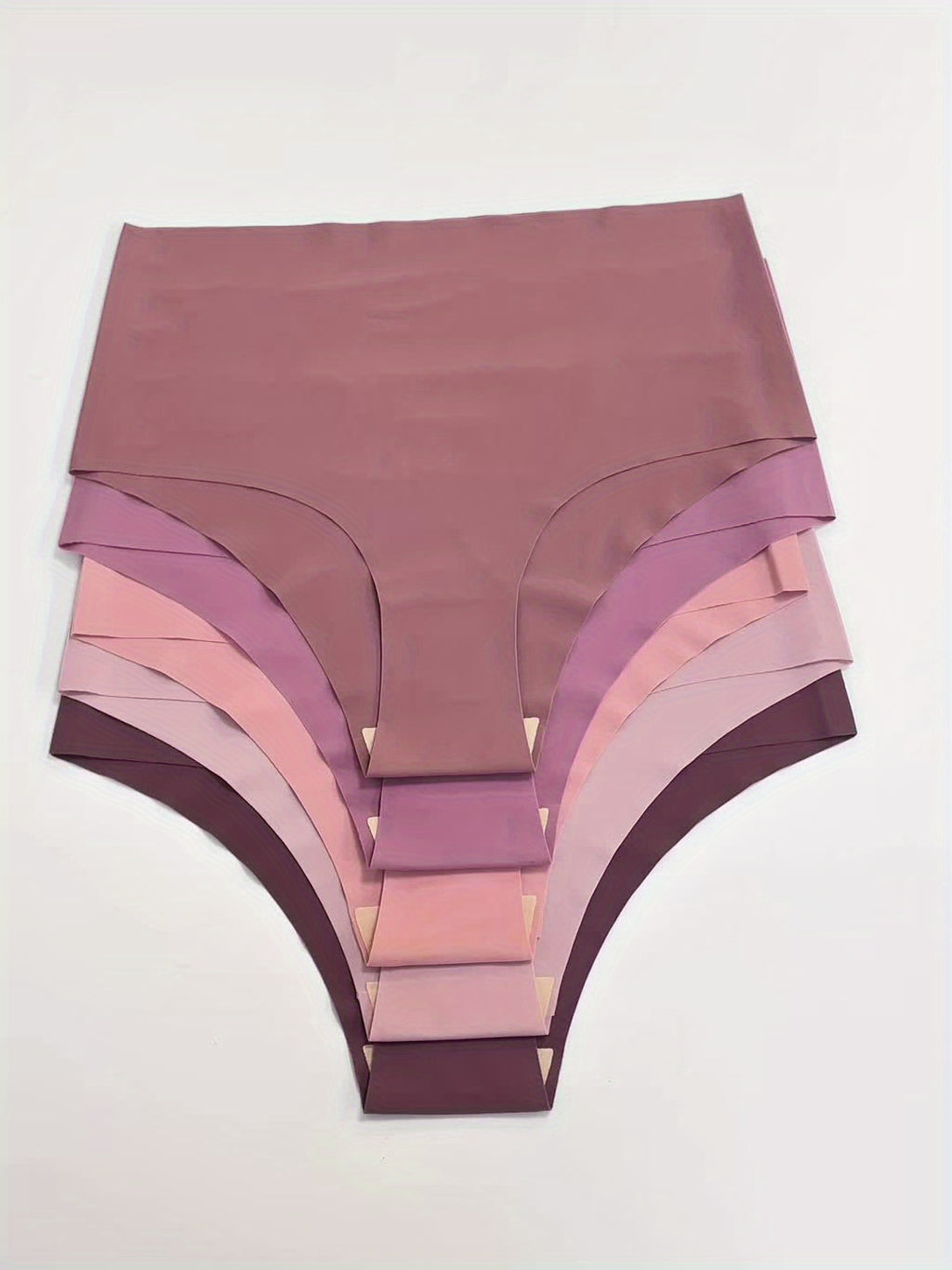 5-Pack Women's Solid Color Comfortable Breathable High-Waisted Briefs