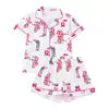 Lounge Wear for Women Polyester Spandex Sleepwear Printed Sleepwear