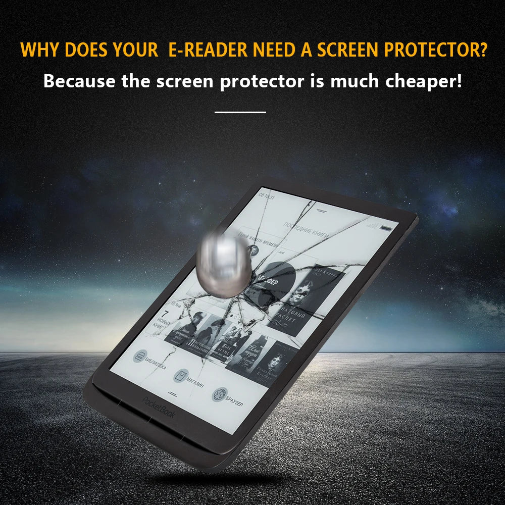 Tempered Glass Screen Protector for Pocketbook 740 InkPad 3/InkPad 3 Pro/Pocketbook InkPad 3 Color - HD tempered film (2 Pack)