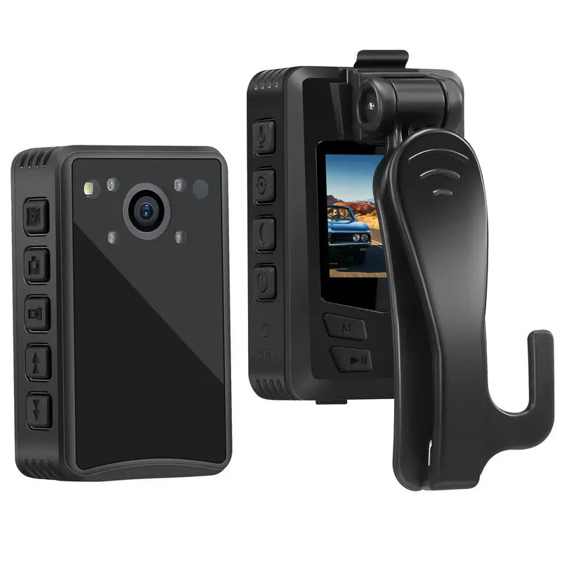 A23 Police Body Camera HD 1080P DVR Video Security Cam IR Night Vision Mini Camcorders with 14 H Long Battery Life Recording