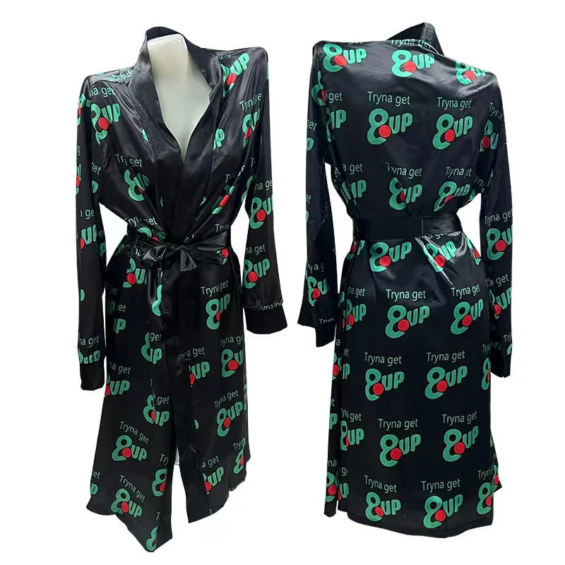 Wholesale Fashion Satin Robe Vendor Custom Nighty for Ladies Sexy Hot Sleeping Silk Robes