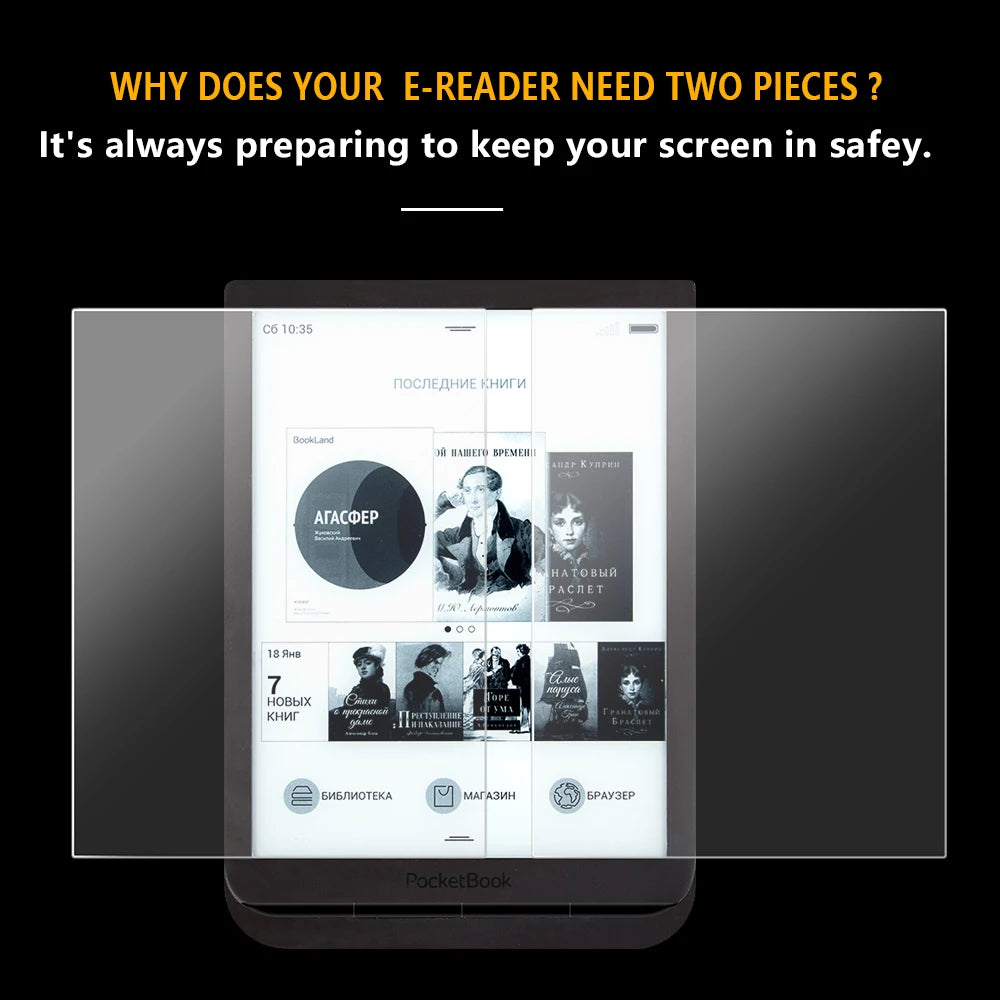 Tempered Glass Screen Protector for Pocketbook 740 InkPad 3/InkPad 3 Pro/Pocketbook InkPad 3 Color - HD tempered film (2 Pack)
