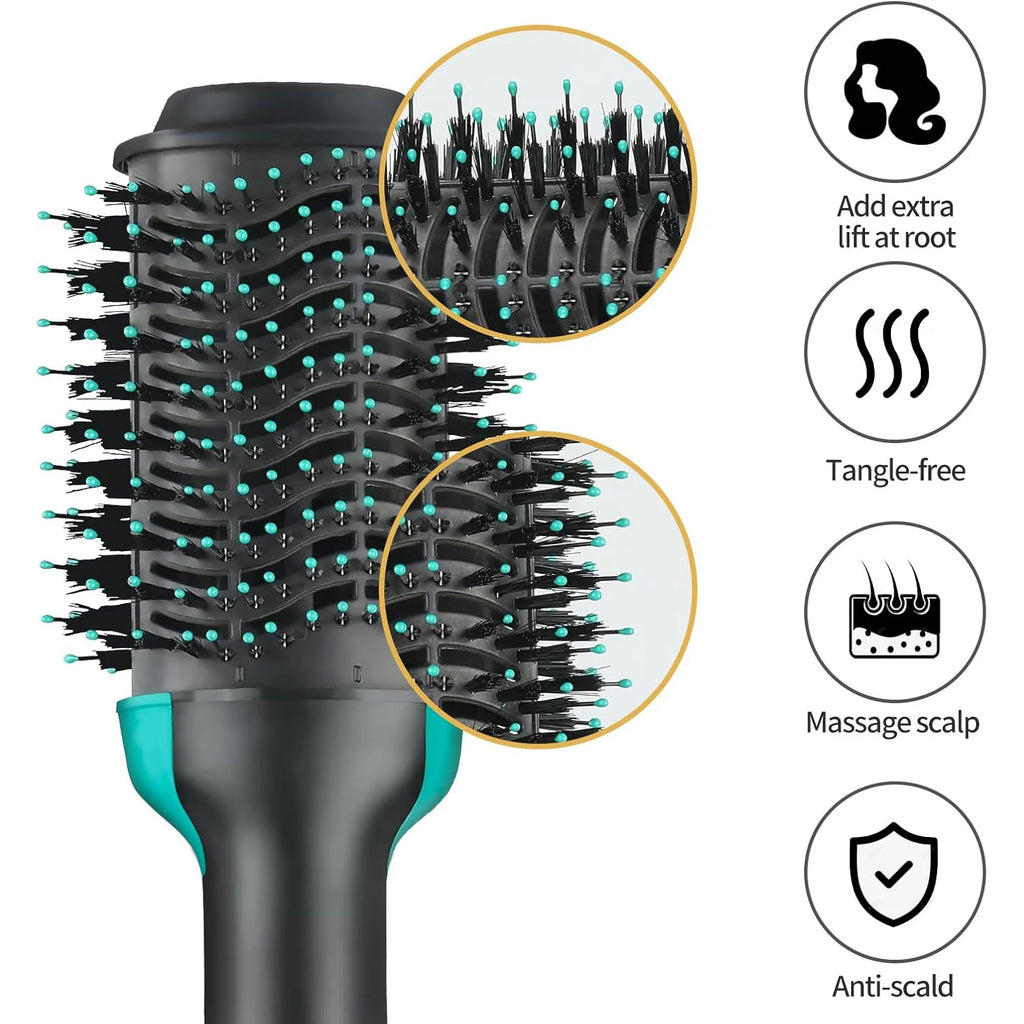 BLUTOOL 4-in-1 One-Step Negative Ion Hair Dryer and  Hot Air Brush, Reduces Frizz and Static, Quick-Dry Volumizing
