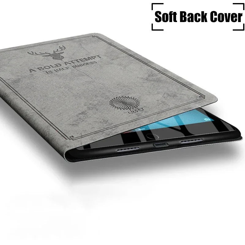 Premium Deer Head Tablet Case for New IPad Pro M4 13" 11 2025 11th A16 Air Pro 12.9 10 9 8 7 6 Th Mini 6 5 4 3 2 1 Leather Cover