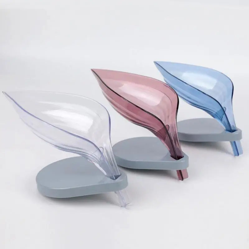 Sink Sponge Drain Leaf Shape Soap Holder Suction Cup Soap Box Creative Storage Drying Rack Cleaning Brush Case Bathroom Supplies