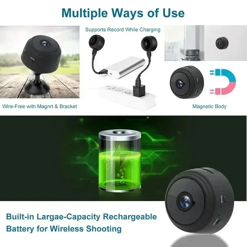 A9 HD Wifi Smart Monitor Surveillance Cameras Sensor Camcorder Web Video Home Safety Wireless Security