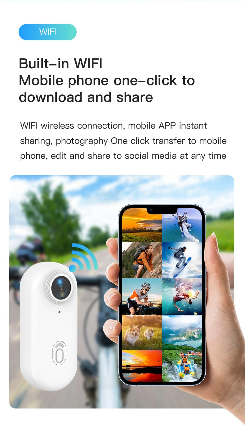 4K Mini Body Camera 64GB Action Cam with Audio & Video Thumb Hands Free Waterproof Recording Wearable Cameras Portable Camcorder