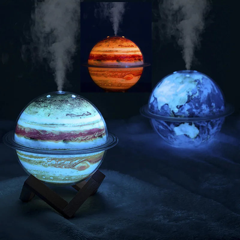 Galaxy Air Humidifier with Colorful Atmosphere Light USB Large Spray Mist Maker for Household Office Bedroom Night Use