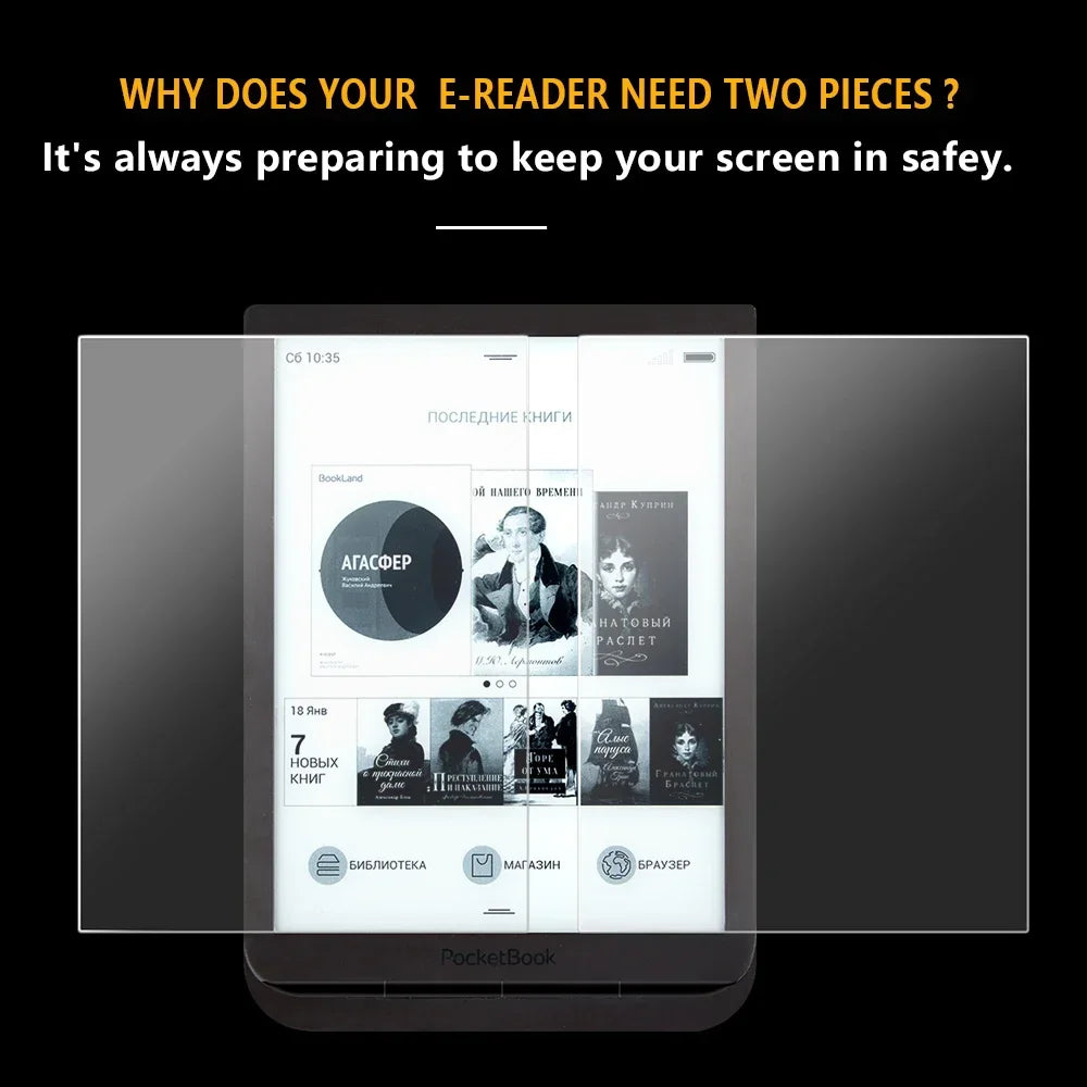 Tempered Glass Screen Protector for Pocketbook 740 InkPad 3/InkPad 3 Pro/Pocketbook InkPad 3 Color - HD tempered film (2 Pack)