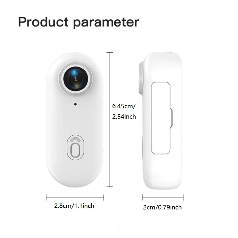 4K Mini Body Camera 64GB Action Cam with Audio & Video Thumb Hands Free Waterproof Recording Wearable Cameras Portable Camcorder