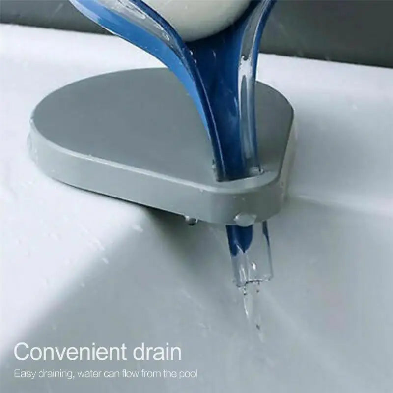 Sink Sponge Drain Leaf Shape Soap Holder Suction Cup Soap Box Creative Storage Drying Rack Cleaning Brush Case Bathroom Supplies