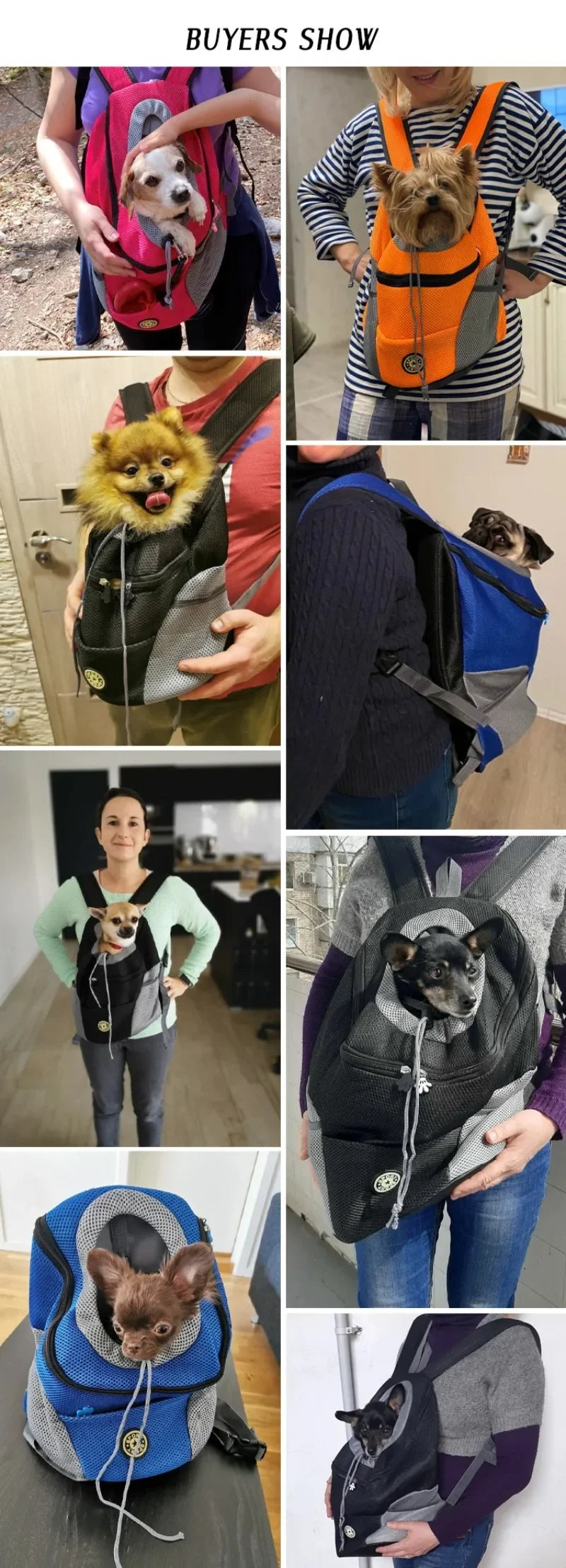 Pet Backpack for Small Medium Dogs Pet Dog Transport Backpack Travel Breathable Dog Carrier Puppy Carrier Pets Carrying Supplies
