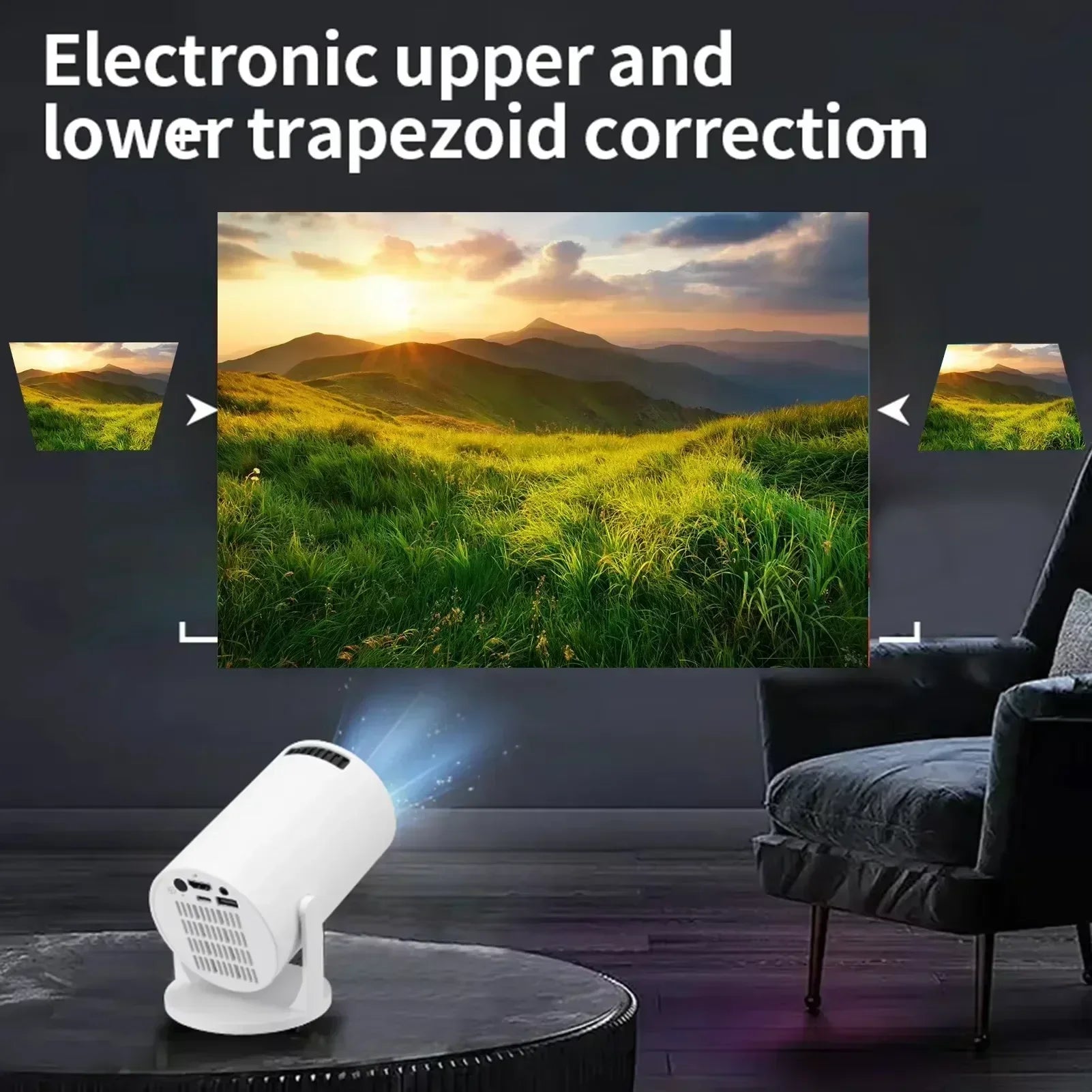 2026 New HY300 Projector with WiFi6 & BT5.0, Portable Beamer 1080P/4K Support Auto Keystone Smart Android Proyector
