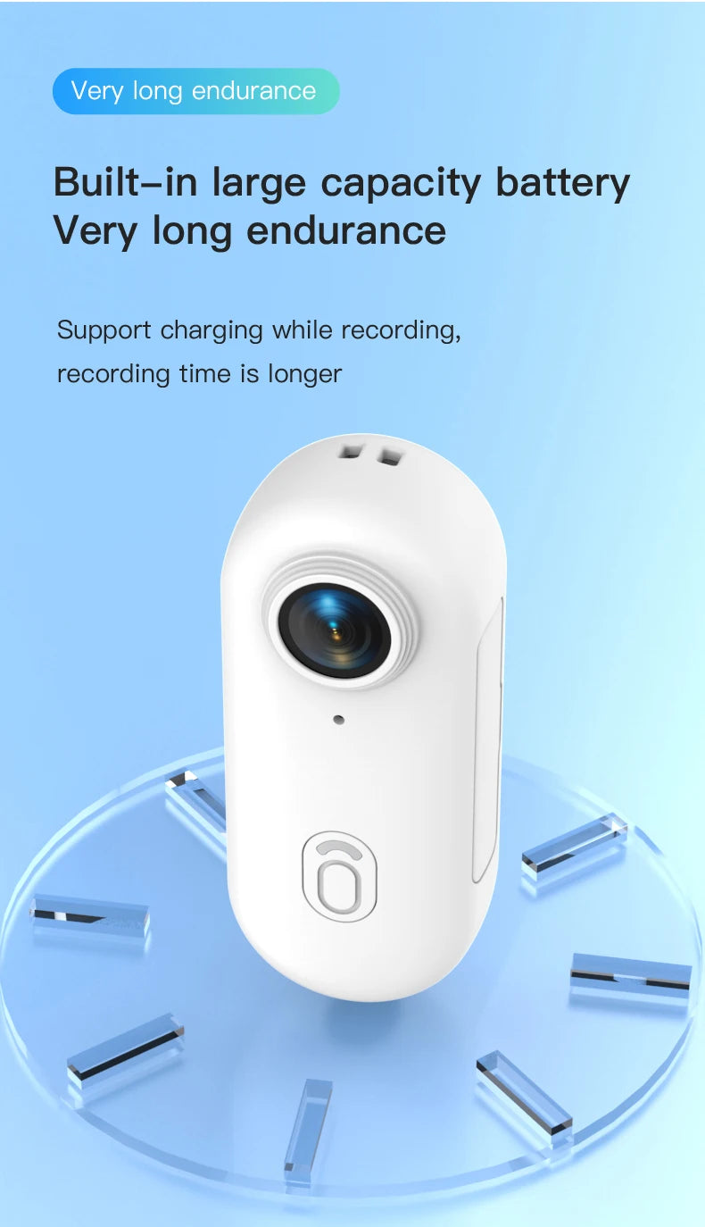 4K Mini Body Camera 64GB Action Cam with Audio & Video Thumb Hands Free Waterproof Recording Wearable Cameras Portable Camcorder