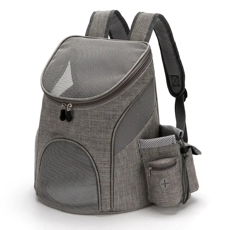 Pet Backpack Foldable Pet Portable Bags for Going Out Mesh Breathable with Side Pocket Cat Carriers Bags Dog Outside Backpack