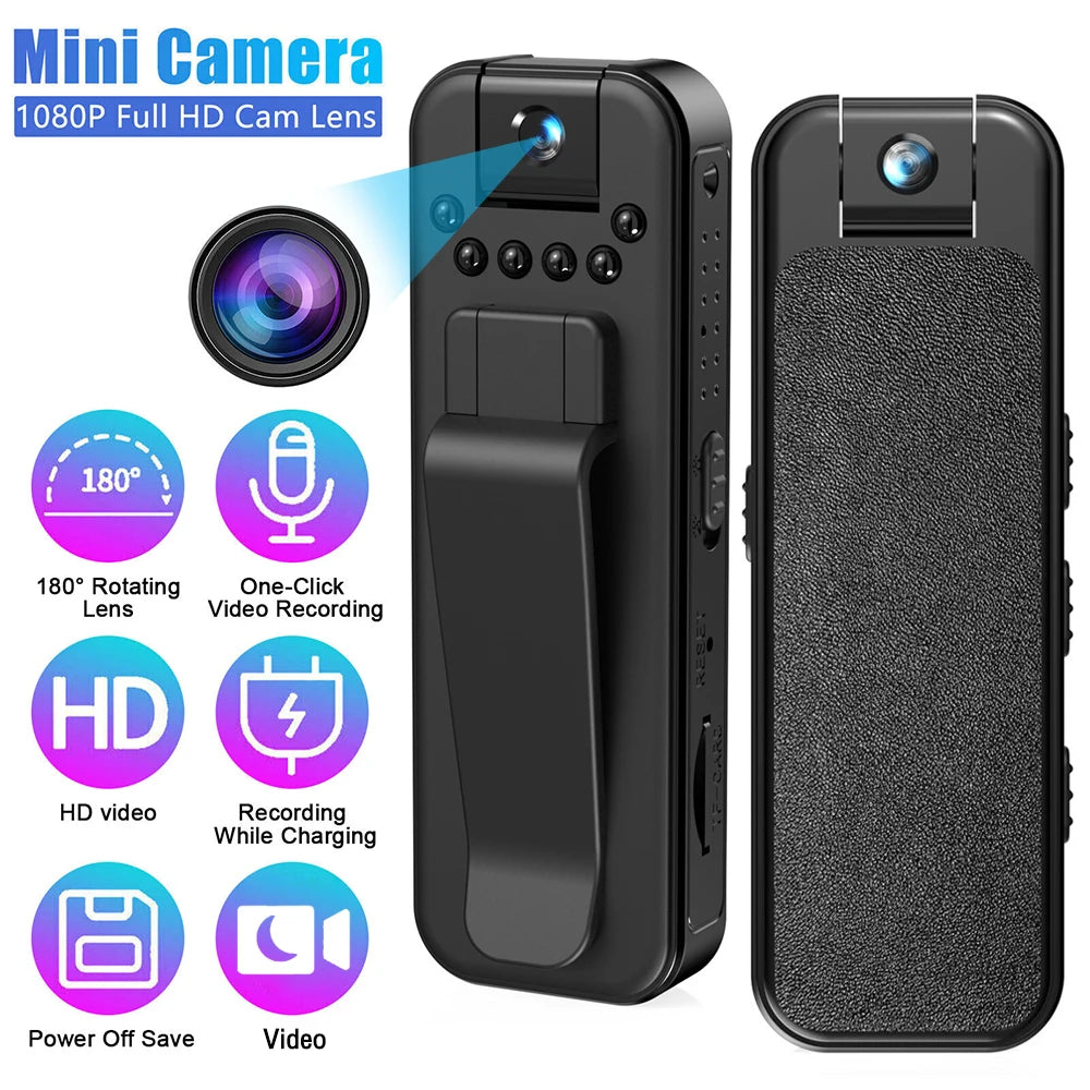 HD 1080P Mini Camera Portable Small Digital Video Recorder Police BodyCam Infrared Night Vision Miniature Camcorder