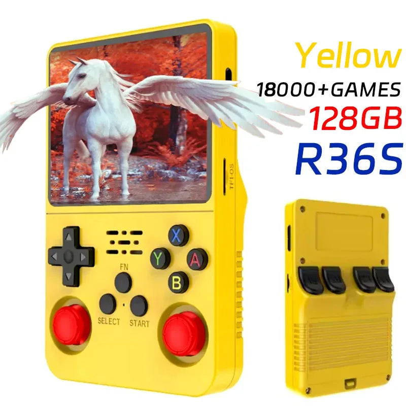Open Source R36S Retro Handheld Game Console 3.5 Inch IPS Screen RK3326 Chip 15000+Games 64/128GB Portable Pocket Video Player