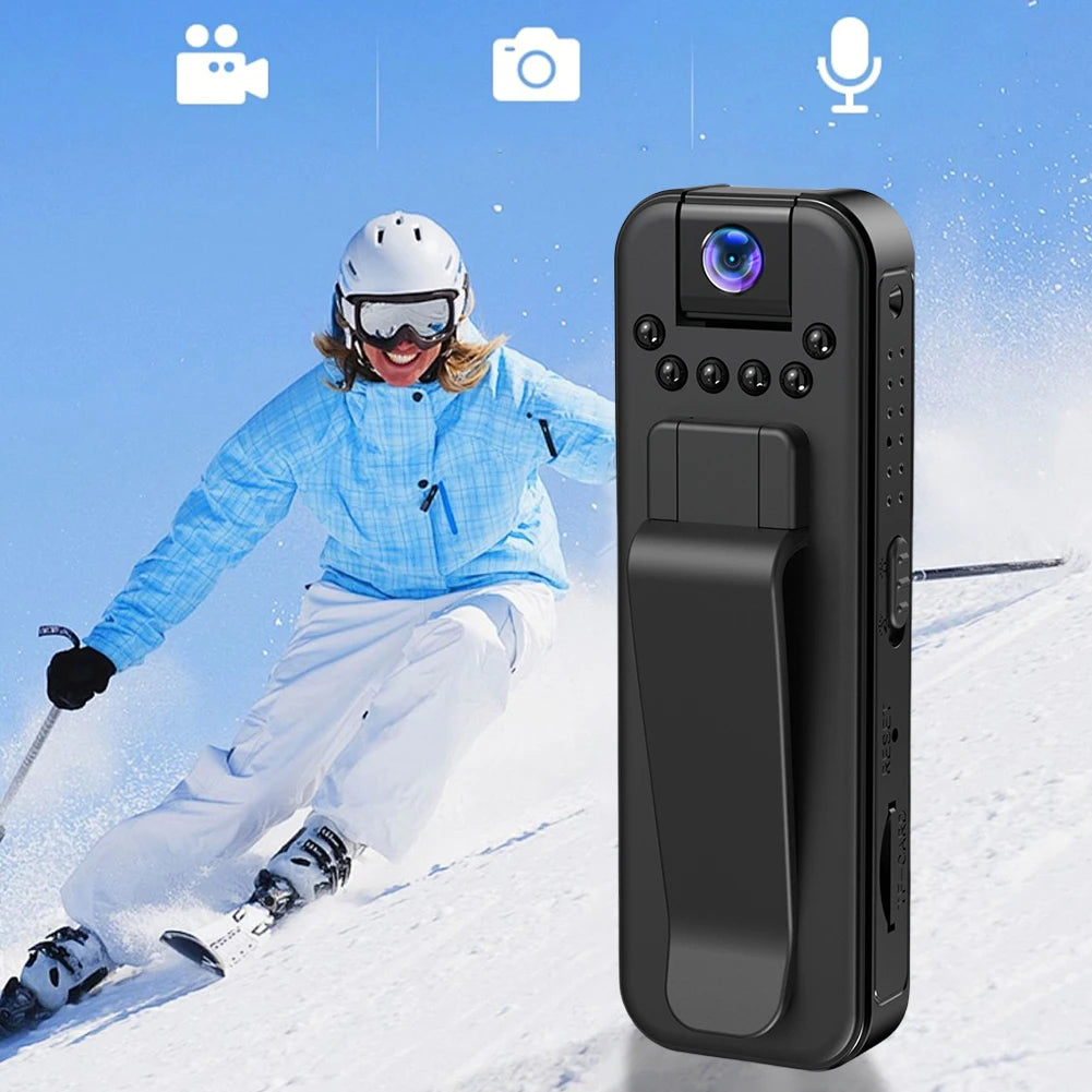 HD 1080P Mini Camera with Back Clip Infrared Night Vision Portable Digital Video Recorder Motion Detection Outdoor Sports DV DVR
