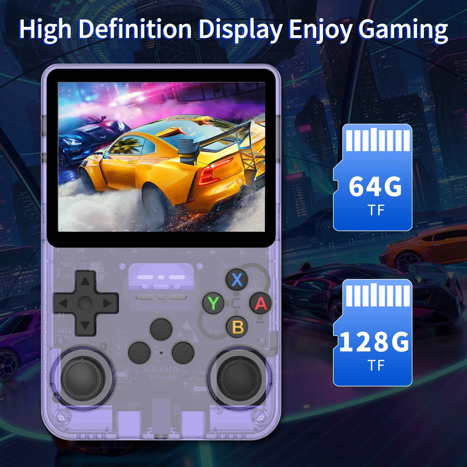 Open Source R36S Retro Handheld Game Console 3.5 Inch IPS Screen RK3326 Chip 15000+Games 64/128GB Portable Pocket Video Player