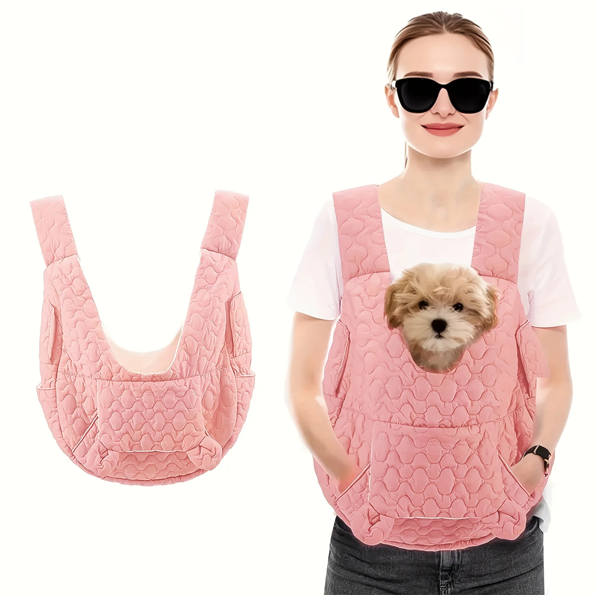 Portable Pet Backpack for Cats & Dogs, Breathable & Comfortable, Outdoor Travel Carrier for Small Medium Pets.
