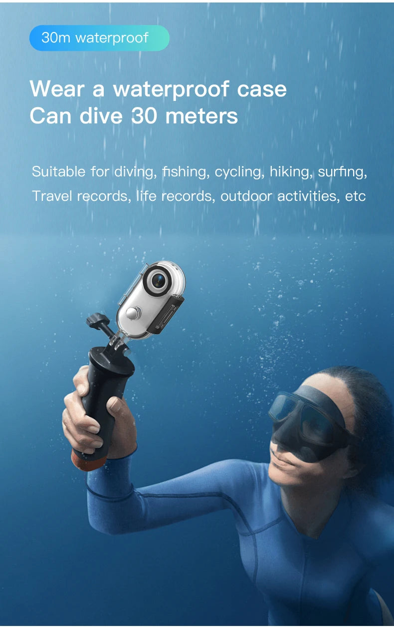 4K Mini Body Camera 64GB Action Cam with Audio & Video Thumb Hands Free Waterproof Recording Wearable Cameras Portable Camcorder