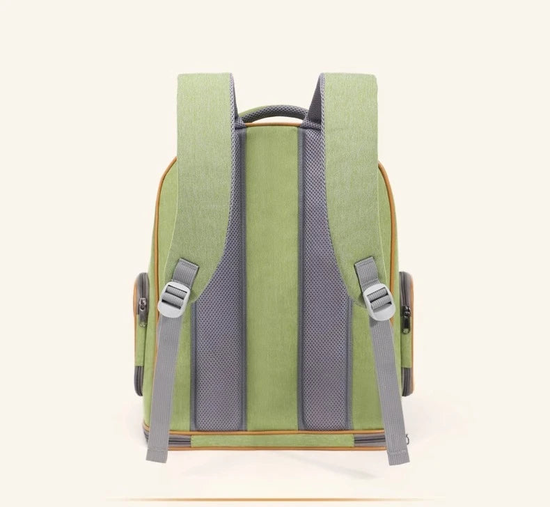 Portable cat, pet, and puppy backpack for outdoor use, lightweight and large capacity cat, small dog, space capsule, backpack