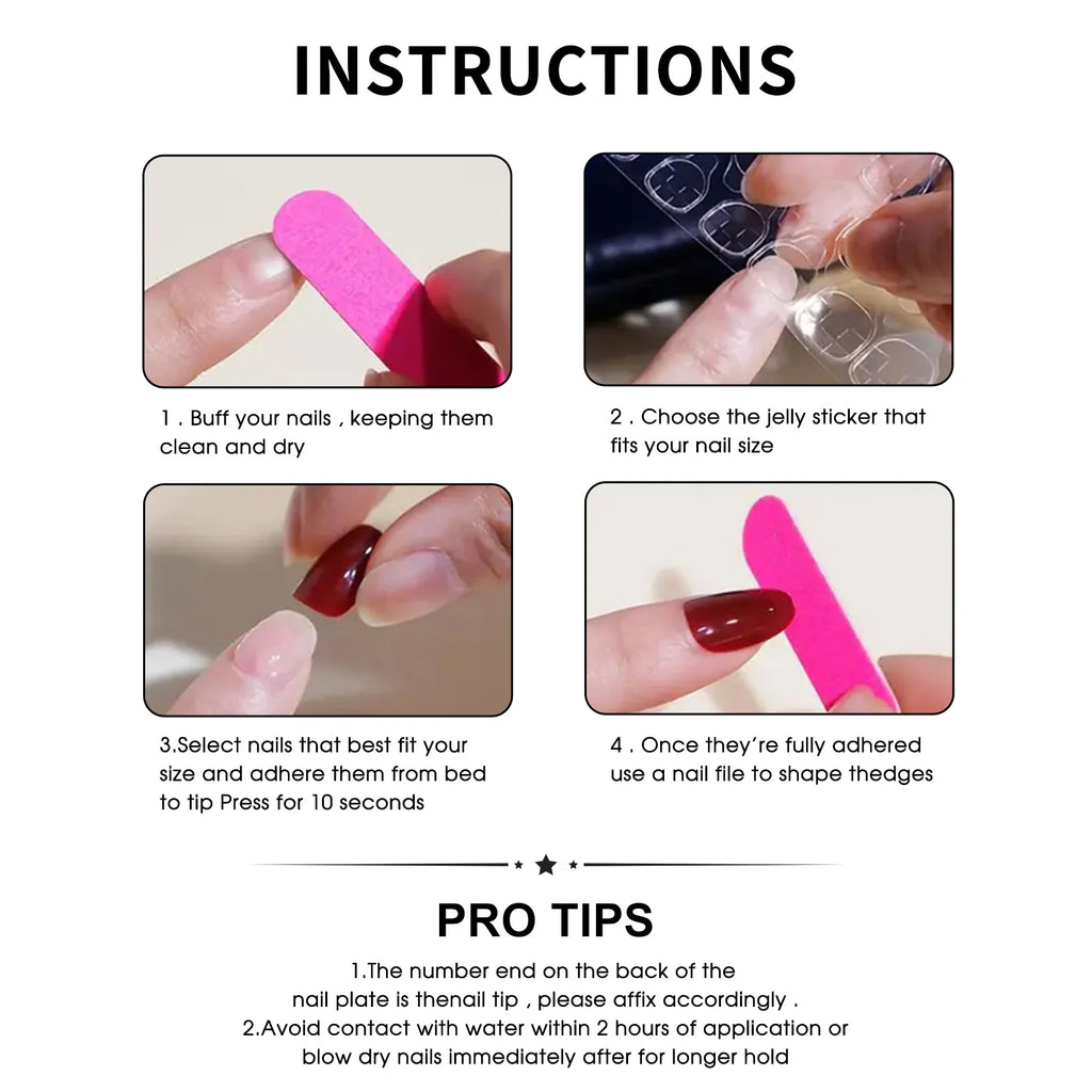 Handmade Press On Nails Golden Star Moon Decoration Short Square Round Charming Diamond False Nails Wearable Pink Fake Nails Art