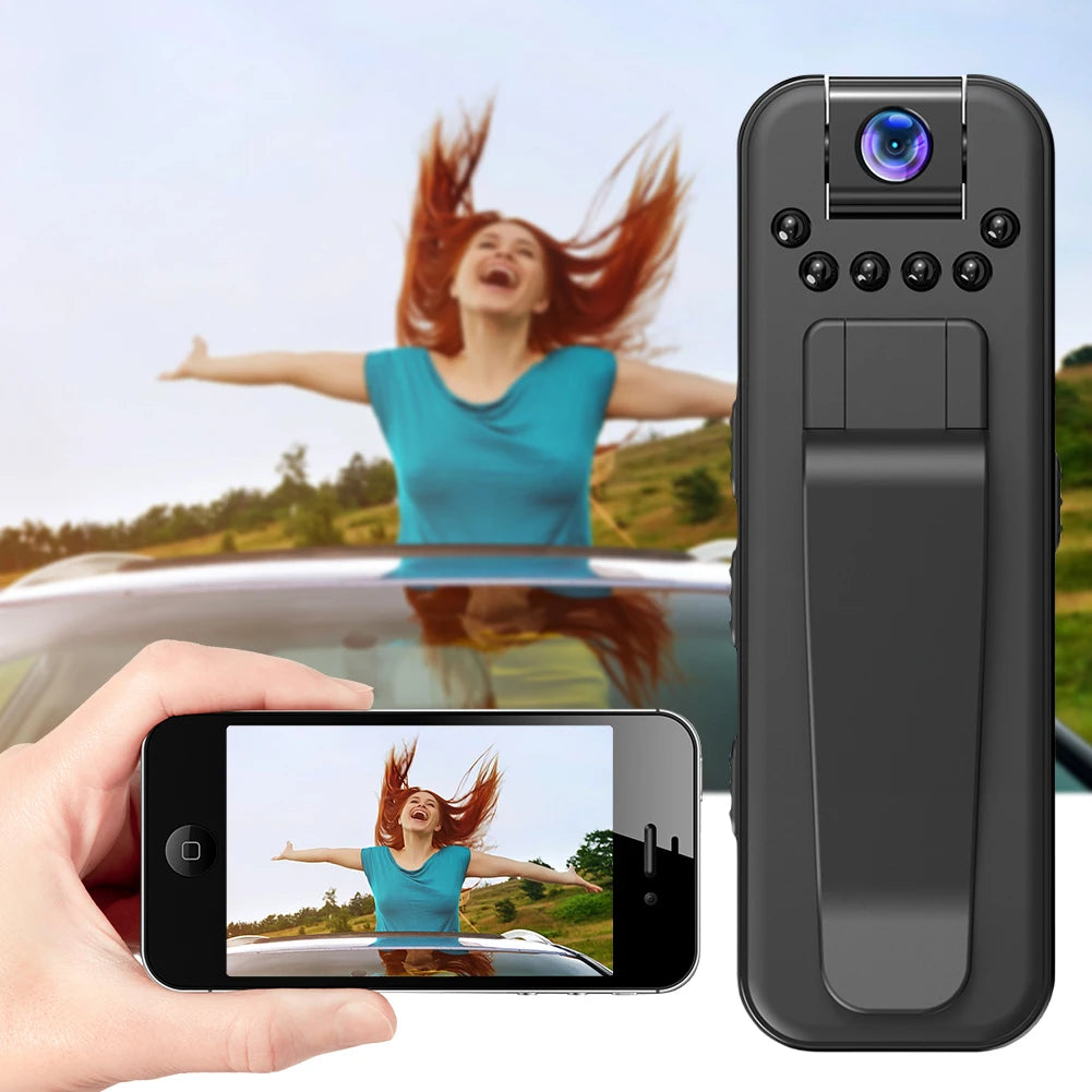 HD 1080P Mini Camera with Back Clip Infrared Night Vision Portable Digital Video Recorder Motion Detection Outdoor Sports DV DVR