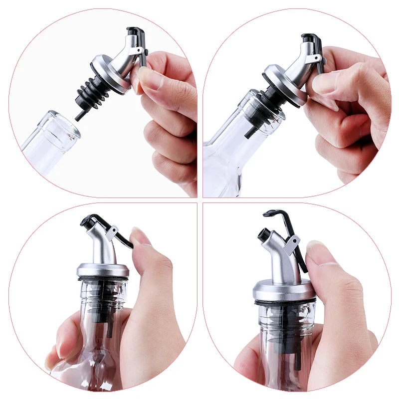 FAIS DU Glass Oil Bottle Olive Oil Dispenser for Kitchen with Silicone Funne Kitchen Seasoning Sauce Vinegar Bottle Kitchen Tool
