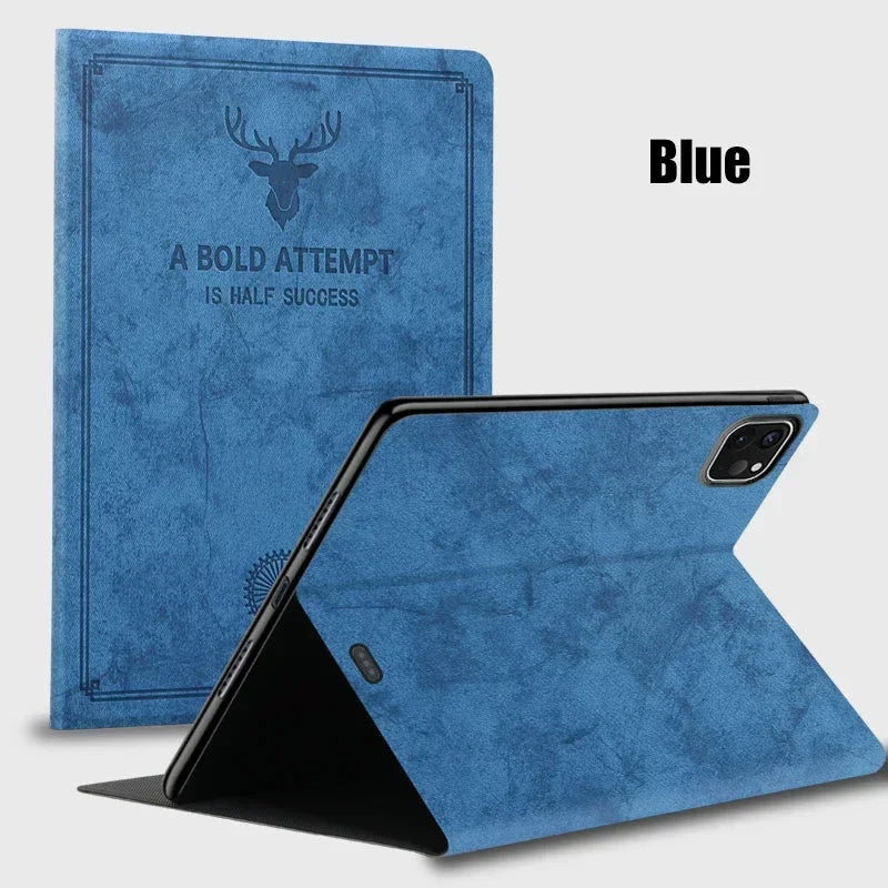 Premium Deer Head Tablet Case for New IPad Pro M4 13" 11 2025 11th A16 Air Pro 12.9 10 9 8 7 6 Th Mini 6 5 4 3 2 1 Leather Cover