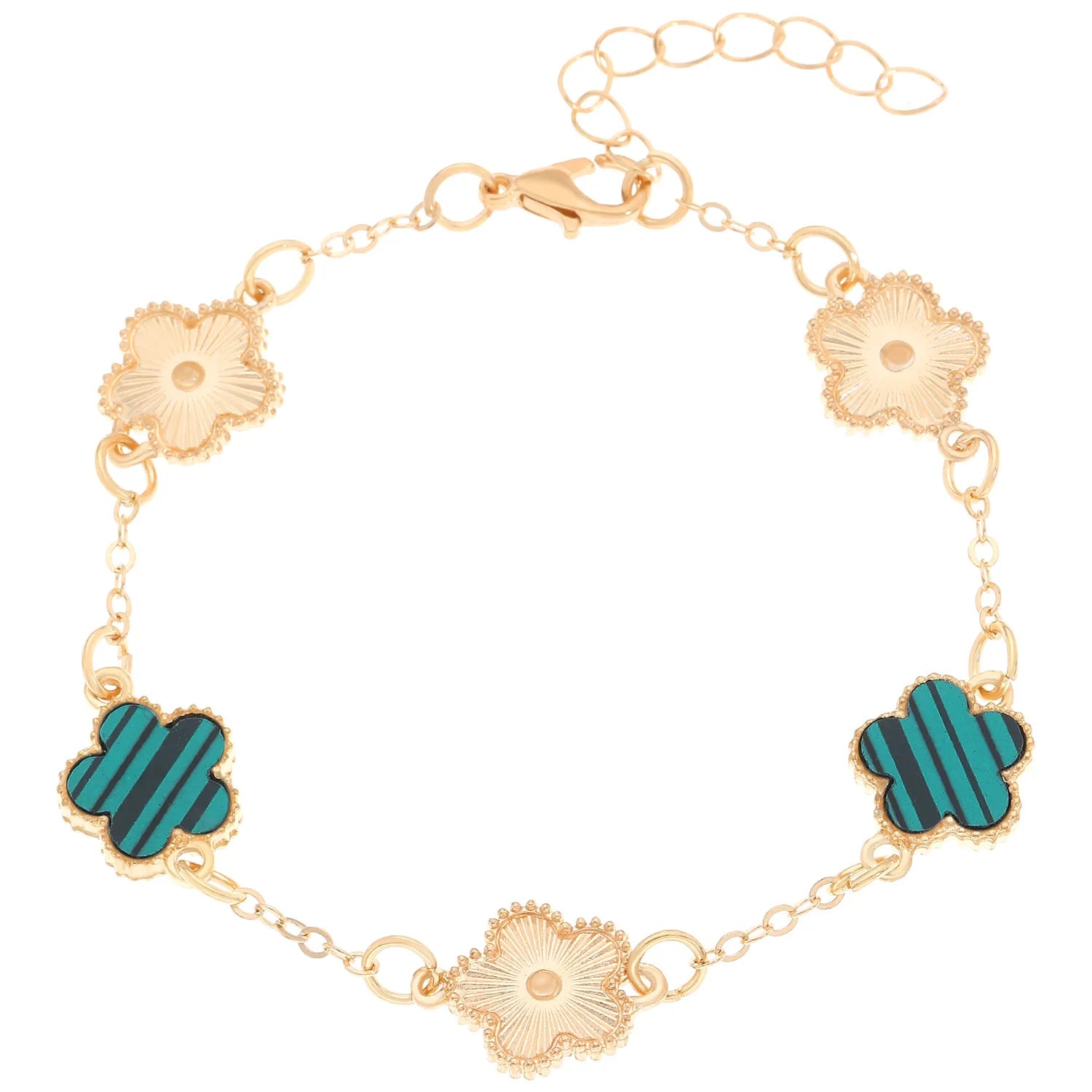 Five Petal Flower Bracelet Chain Tassel Colorful Enamel Charm Women Fashion Elegant Jewelry Gift Trendy Accessory