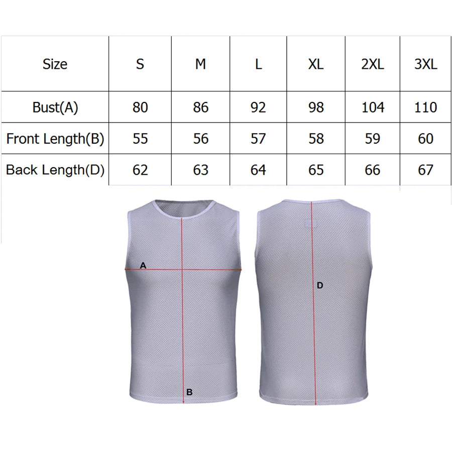 Cycling Reflective Base Layer  Underwear White Cycling Jersey Sport Vest Men Undershirt Quick Dry Elastici Vest Road Bike Jersey