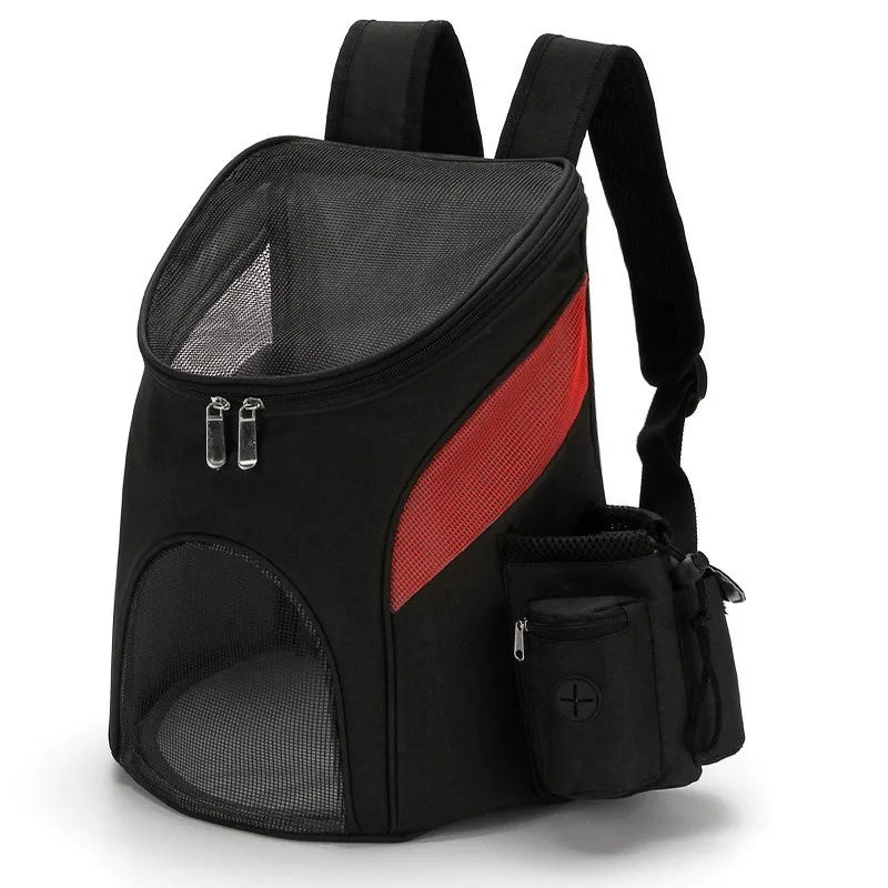 Pet Backpack Foldable Pet Portable Bags for Going Out Mesh Breathable with Side Pocket Cat Carriers Bags Dog Outside Backpack