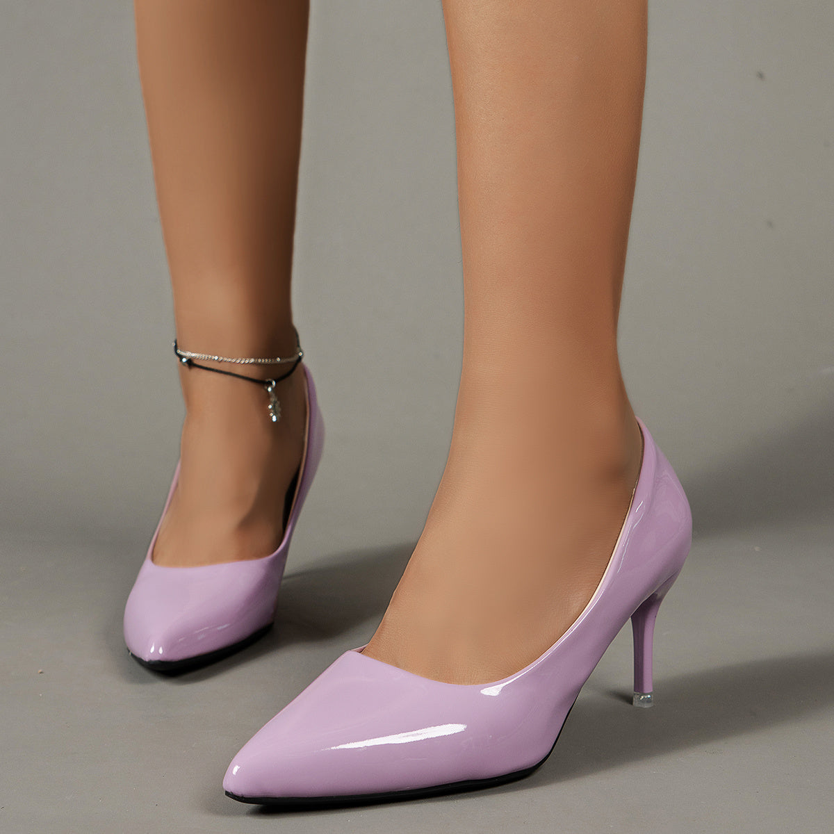 Women's Solid Color Stiletto Heels, Elegant Pointed Toe Work Pumps, Lightweight Dress Pumps