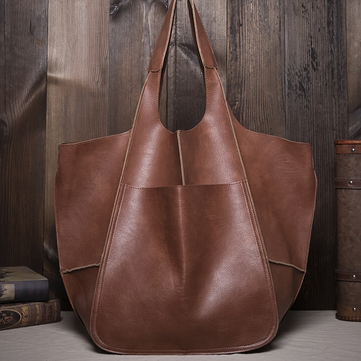 MAJUE Large Vintage Beach Tote Bag with ic Closure - Heavy-Duty Capacity for Pool, Travel, Shopping & - Fixed Shoulder Strap Handbag, Elegant Solid (Available in) -  Easy-Care Handbags