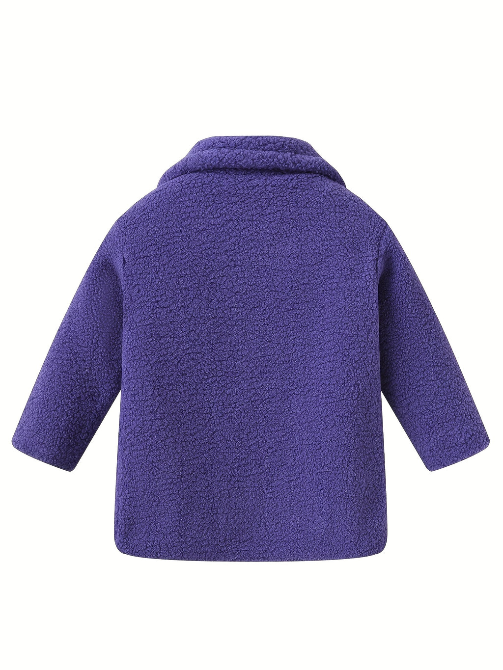 [Lamb Fur Jacket] Girls' Lamb Fur Jacket | JOMAKE Korean-Style Lapel Collar, Two-Tone, Warm Windbreaker with Pockets, Lining, Button Closure, Long Sleeves for Winter