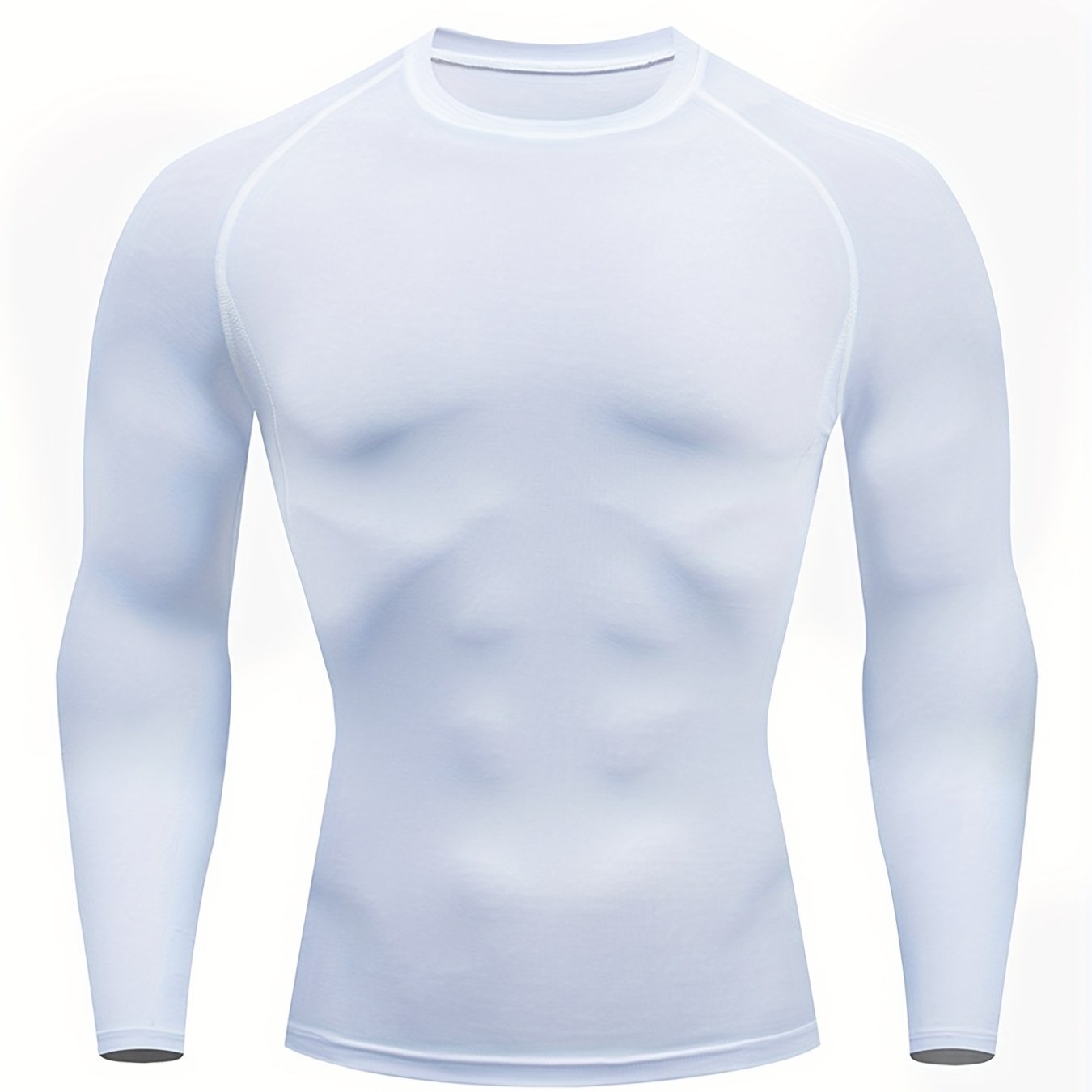 Men'S High-Stretch Sportswear | Long Sleeve Crew Neck Gym Top for Running, Training, Basketball, and More | Solid Color, Four Seasons Fit, JIIHOO Brand