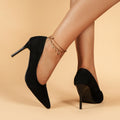 Women's Pointed Toe High Heels - Sexy Black Slip On Stiletto Court Pumps - Versatile Dress Heels - For Women - Suitable for Parties, Weddings & Night Out - Perfect Gift for Fashionistas