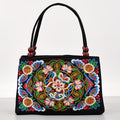 Embroidered Handbag, Double Zipper Bag, Women's Printed Handbag