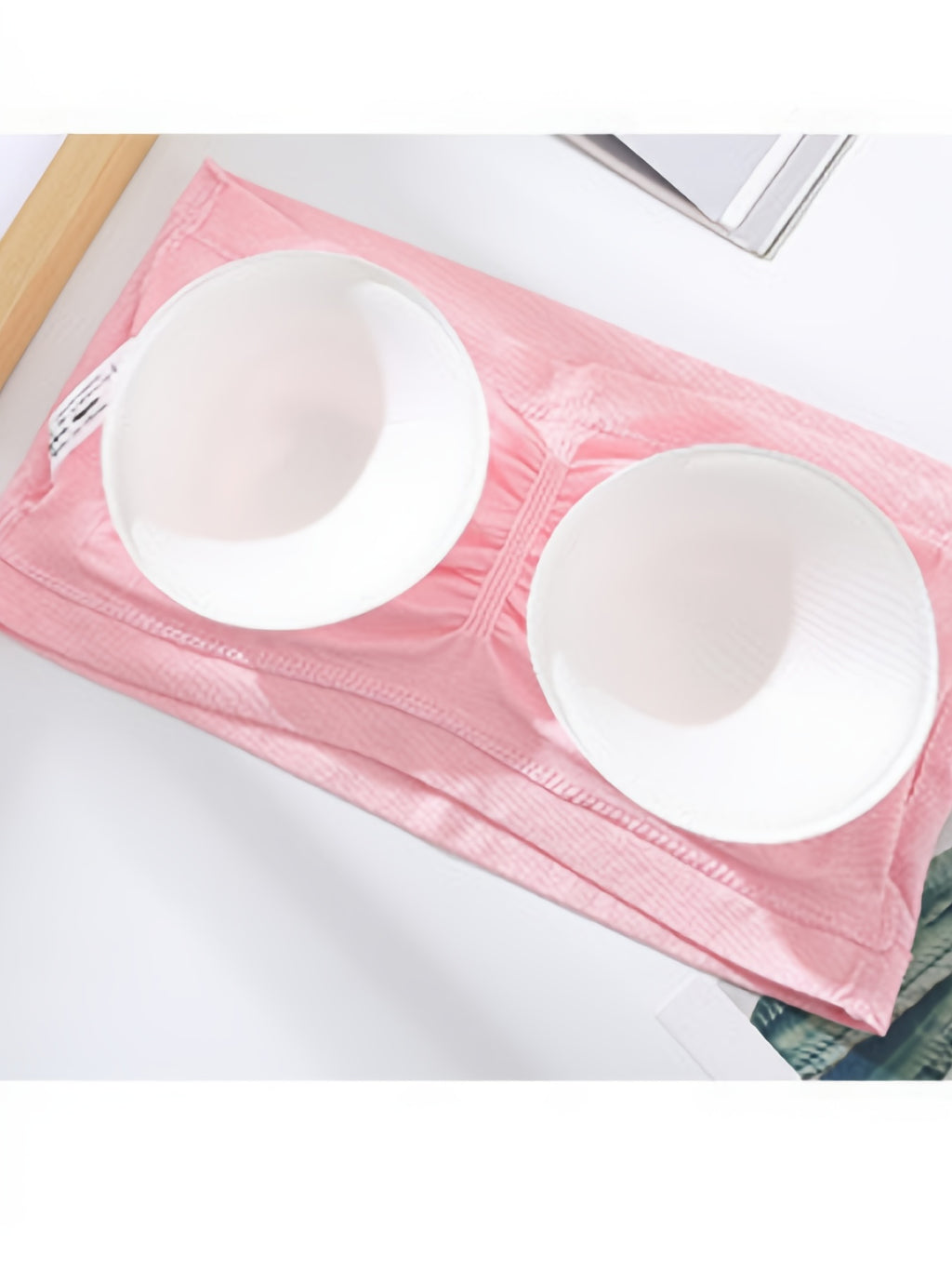 Plus-size Double-layer Anti-slip Underwire Bra with Padded Cups, No-wire Design, and One-piece Style